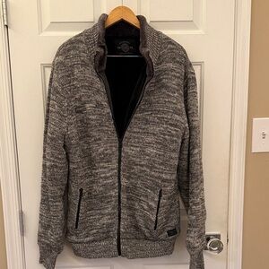Buffalo David Bitton grey knit sweater/jacket.